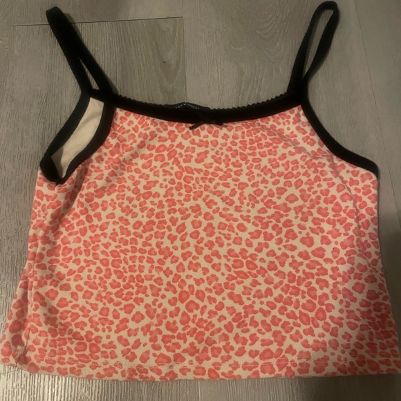 Rare Pink & Black Cheetah Print Tank Brandy Melville - Picture 1 of 3